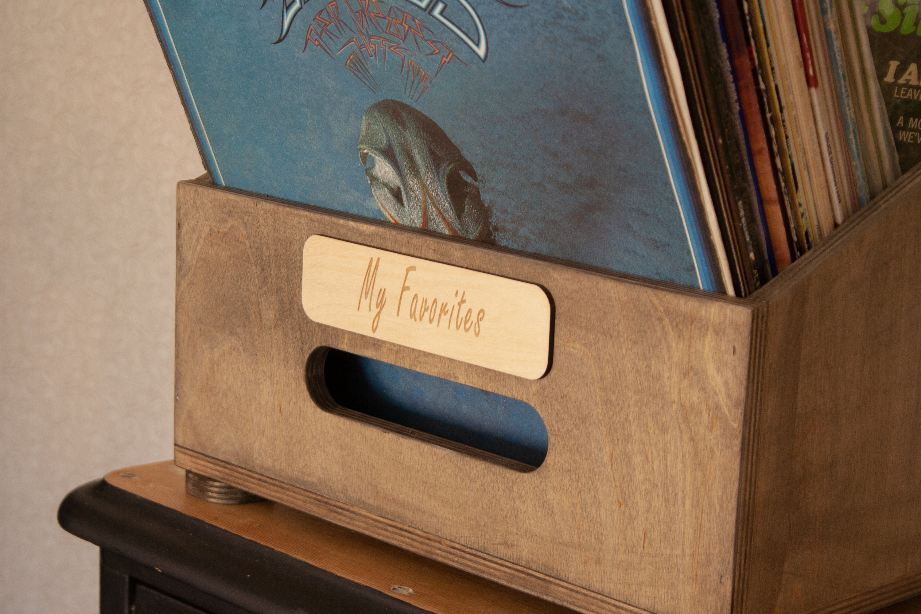 Personalized Vinyl Record Box Handmade Record Storage Record Etsy
