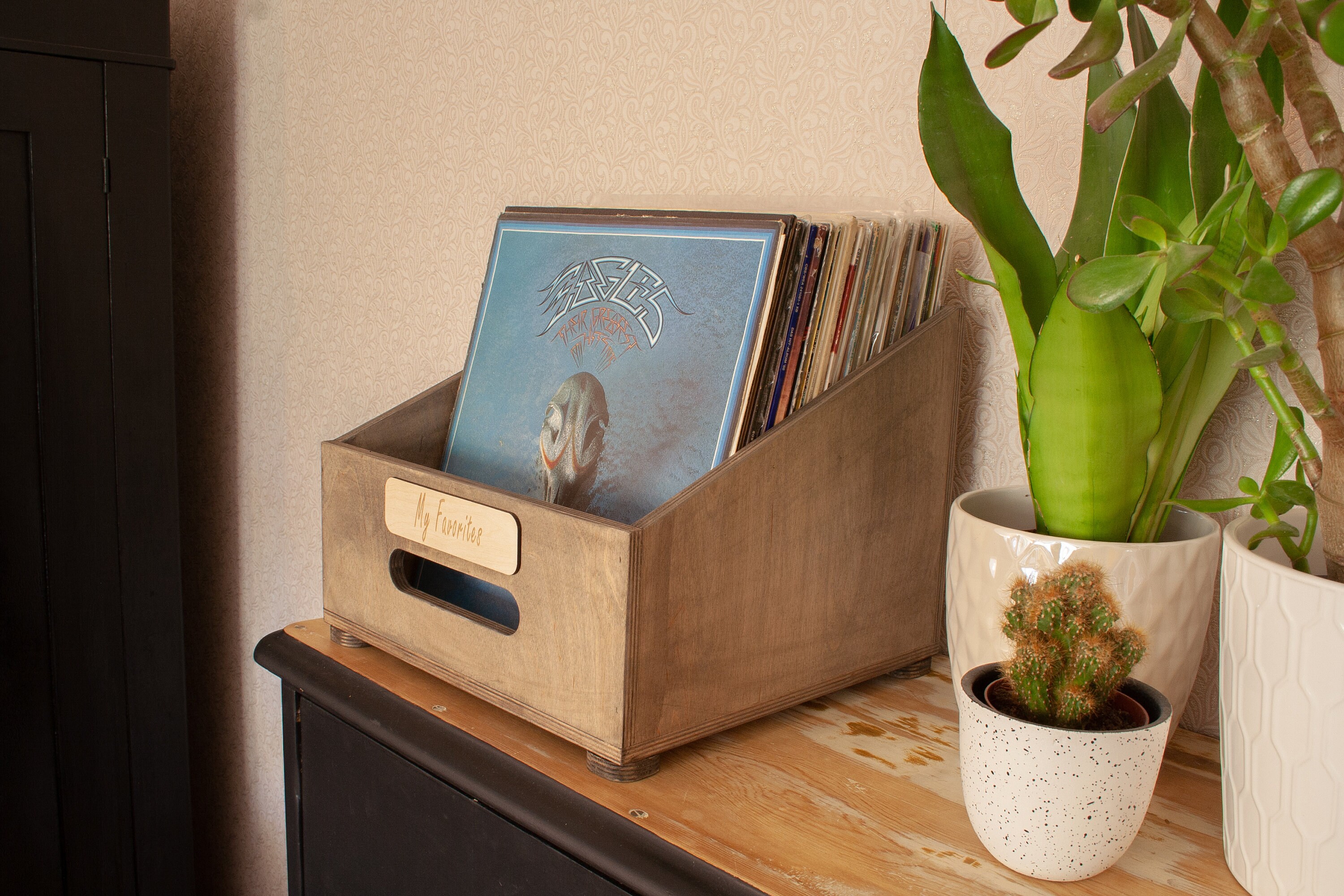 Personalized Vinyl Record Box Handmade Record Storage Record Etsy