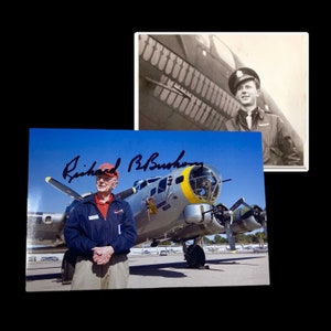 WWII B-17 Pilot Signed Photo: Col. Richard Bushong Autograph (C.O.A. Included)