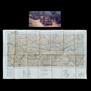 SELTEN! Original 1943 Italien US ArmyInfanterie und Panzerdipission Soldatenkarte der Region "Nordost Italien"