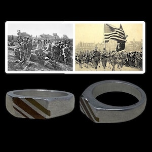 WWI 1918 A.E.F. Soldier Ring: Handmade Frontline Artifact, Size 8.5