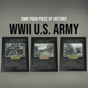 SELTEN! Original WWII 1944 US Army Cpt. McCally 313.Infanterie 79th Abteilung Soldatenkarte Geschichtsgeschenk Große Vitrine (C.O.A. inklusive)