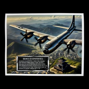 WWII B-29 Superfortress Print: Signed Limited Edition, Aircraft Metal Fragment