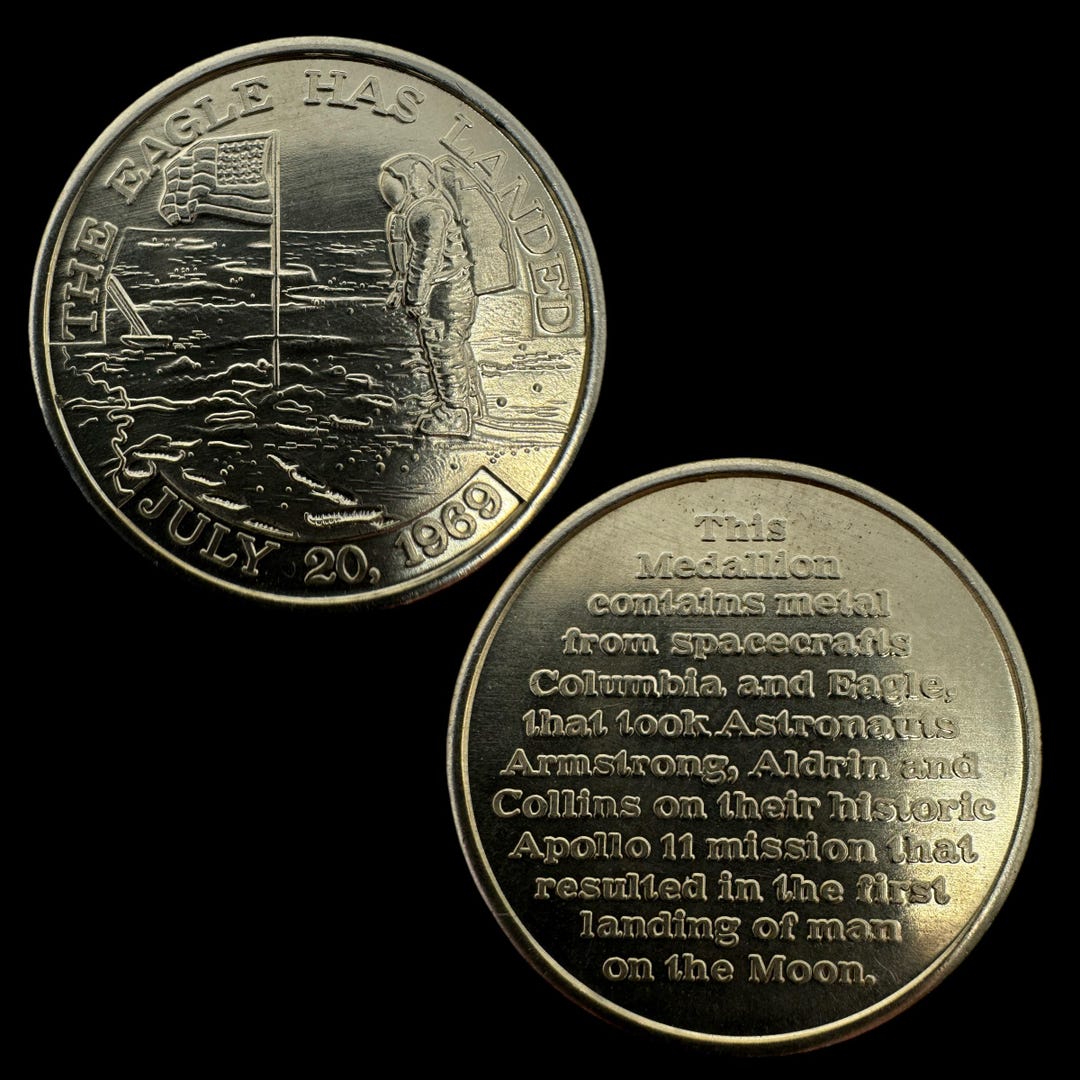 1969 Apollo 11 Medallion: Lunar Module Metal, With COA - Etsy