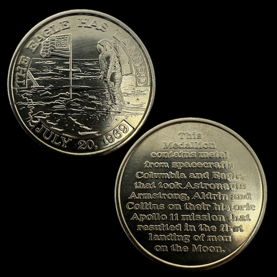 1969 Apollo 11 Medallion: Lunar Module Metal, With COA - Etsy