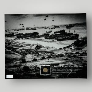 Authentic WWII Omaha Beach D-Day June 6th 1944 Sand Normandy U.S. Army Military History Gift 8x10 Limited Edition Print (with C.O.A.)