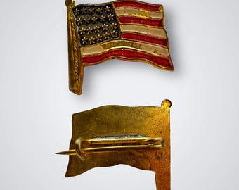 WWII Victory Day 48 Stern Amerikanische Flagge Pin, 1945 Parade Feier (C.O.A.)