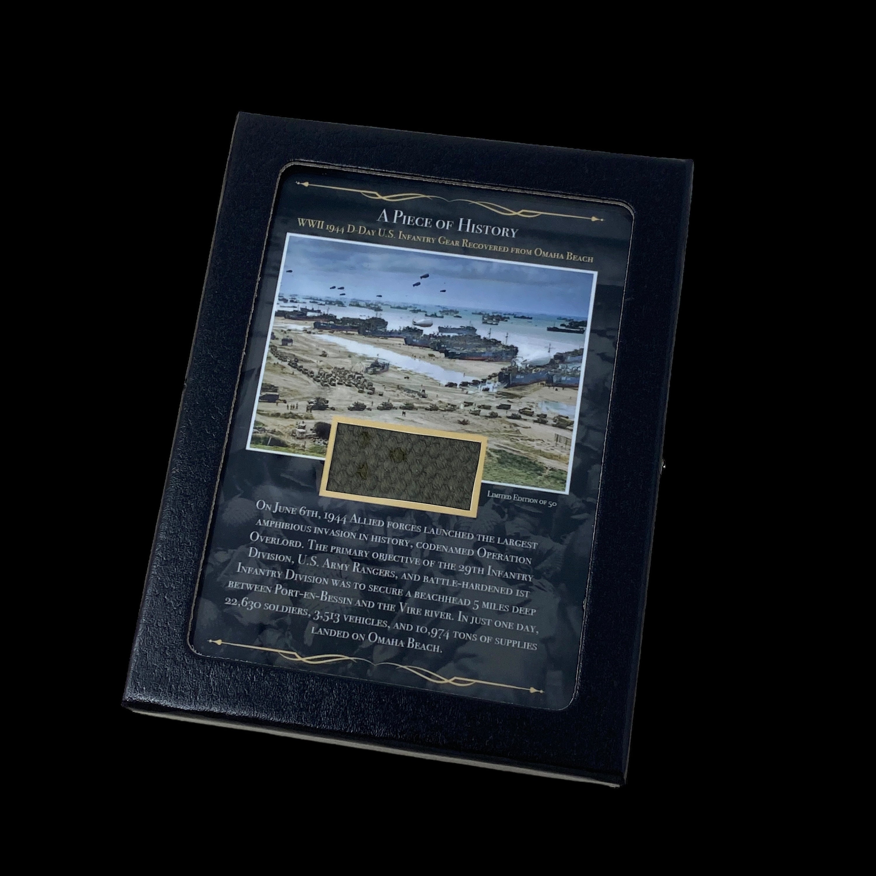 Relic Display Boxes WWII D-day Omaha Beach Relic: US Infantry Gear Display Case (C.O.A ...