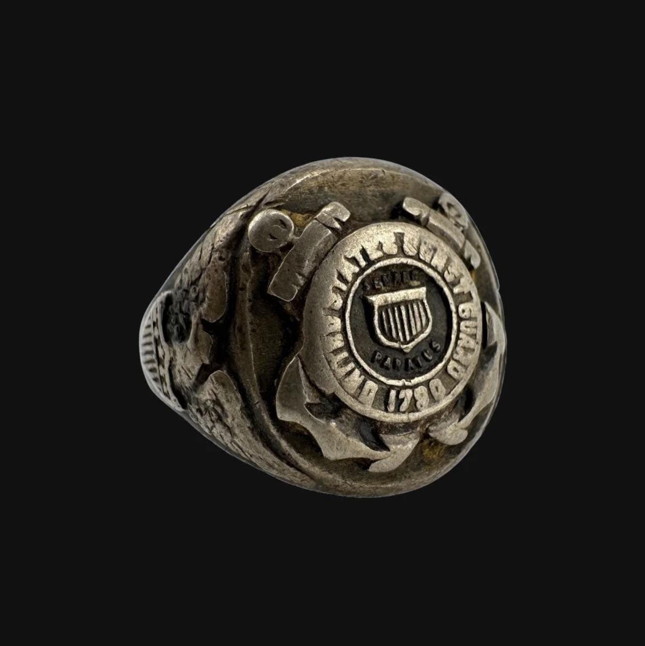 Vintage Coast Guard Military Rings - Etsy