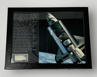 RARE! Original NASA STS-41B Mission Space Shuttle Challenger "Space Flown" Door Seal Fragment Astronaut History Display Case (with C.O.A.)