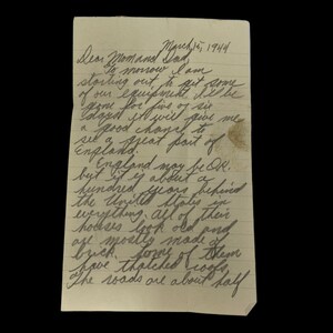 WWII 1944 US 9th Air Force S/Sgt. Mcgregor (35478100) 494th Staffel U.S. Soldatenbrief (C.O.A.)