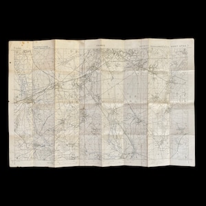 SELTEN! Original WWI Frankreich Hundert-Tage-Offensive September 1918 Grabenkarte (C.O.A.)