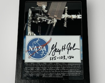 Gregory H. Johnson Autographed NASA Space Shuttle Endeavour Display (C.O.A.)