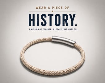 Original 1967 U.S. Air Force Parachute USMC Mission Used Paracord Bracelet "Wearable Piece of History" Military Jewelry Gift (with C.O.A.)