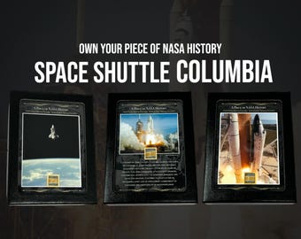 NASA Space Shuttle Columbia Fragment: STS Mission Display Case (C.O.A. Included)