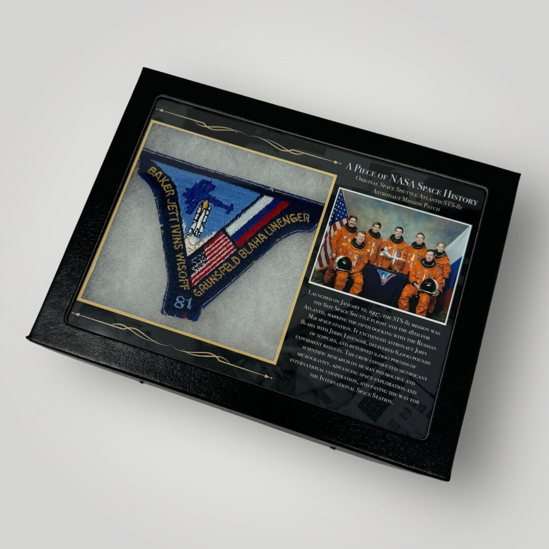 Rare STS-81 NASA Space Shuttle Atlantis Mission Patch Display (C.O.A ...