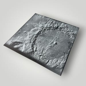 1966 NASA Ranger 9 Lunar Surface Map Plate, Apollo Program History (C.O.A.)