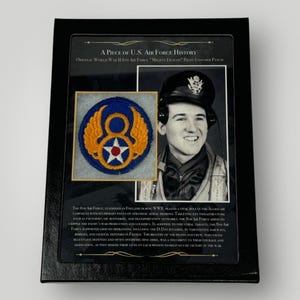 WWII 8th Air Force Pilot Uniform Patch in Display Case (C.O.A. Included)