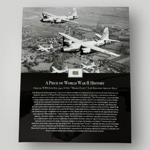 WWII D-Day B-26 Aircraft Metal 8x10 Print: Signed COA, Military History