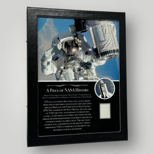 Original “Space Flown” NASA Space Shuttle Atlantis STS-104 Mission to ISS Exterior Shuttle Beta Cloth Space History Astronaut Gift (C.O.A.)