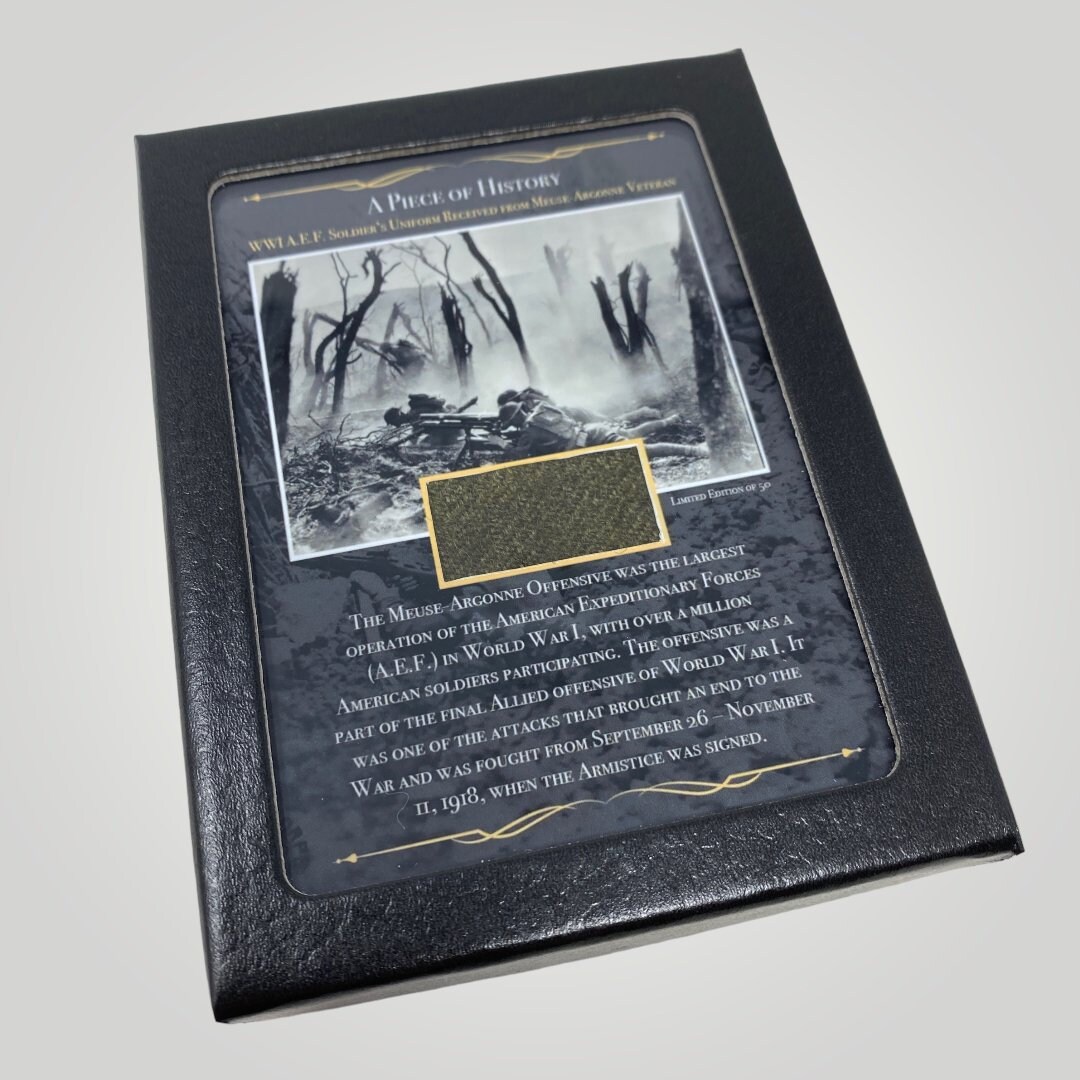 WWI AEF Uniform Relic Display: Meuse-argonne, C.O.A. (limited Edition ...