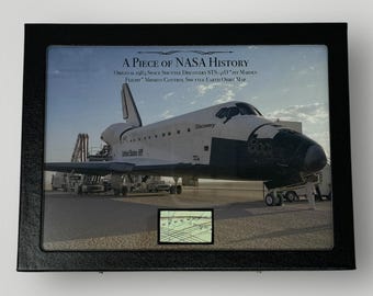 1984 NASA Space Shuttle Discovery STS-41D Maiden Flight Orbit Map Display (C.O.A. Included)