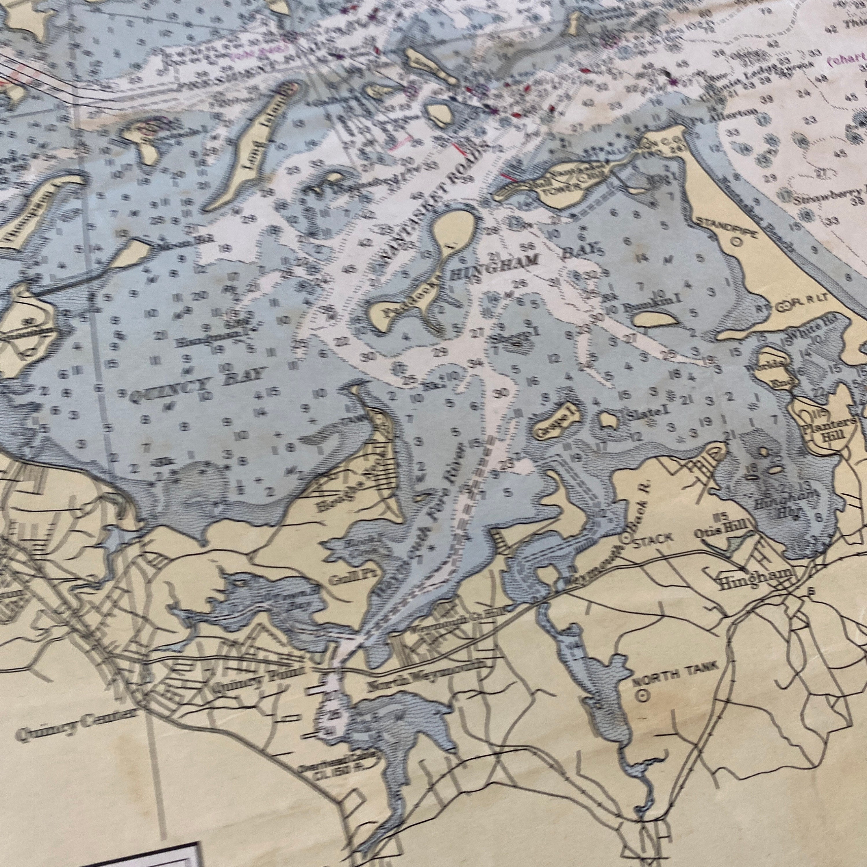 1948 Massachusetts Bay Nautical Map: Antique Ocean Depth Chart - Etsy