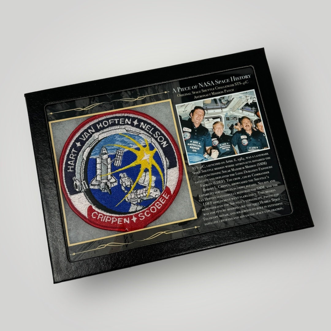 STS-41C NASA Space Shuttle Challenger Mission Patch Display Case (C.O.A ...