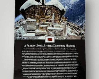 NASA Discovery STS-56 Mission Print with Flown Shuttle Fragment (COA)