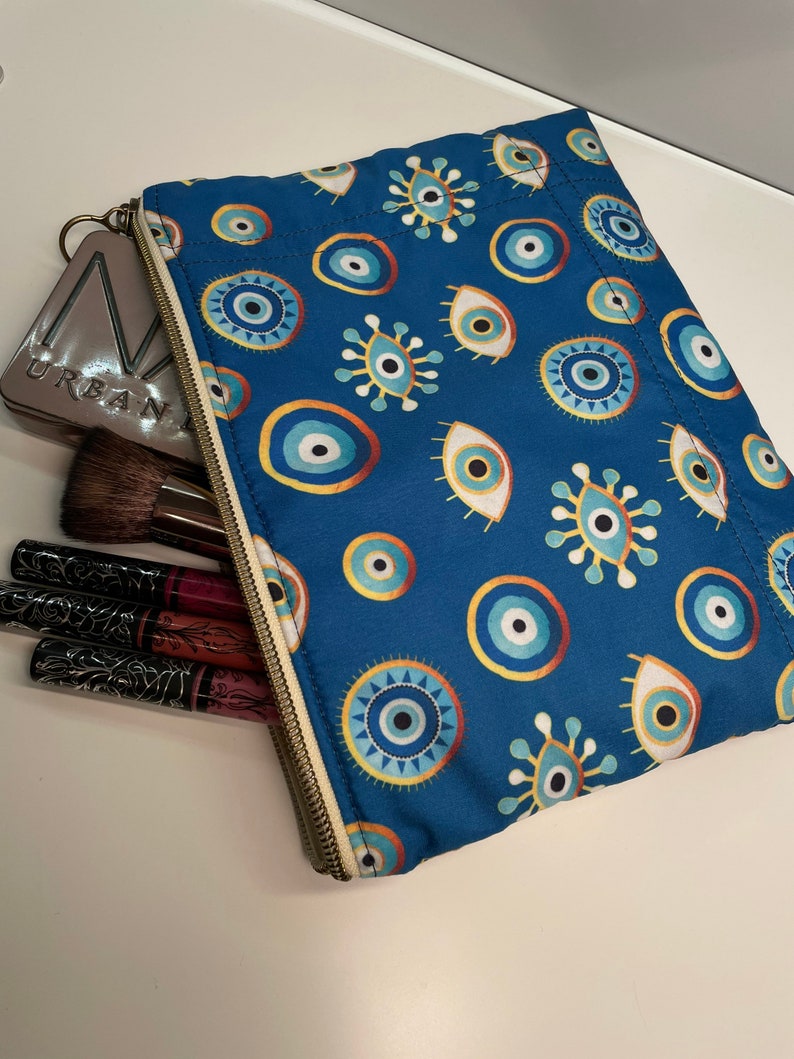 Evil Eye Zipper Bag Evil Eye Cosmetic Bag Makeup Bag Toiletry Bag