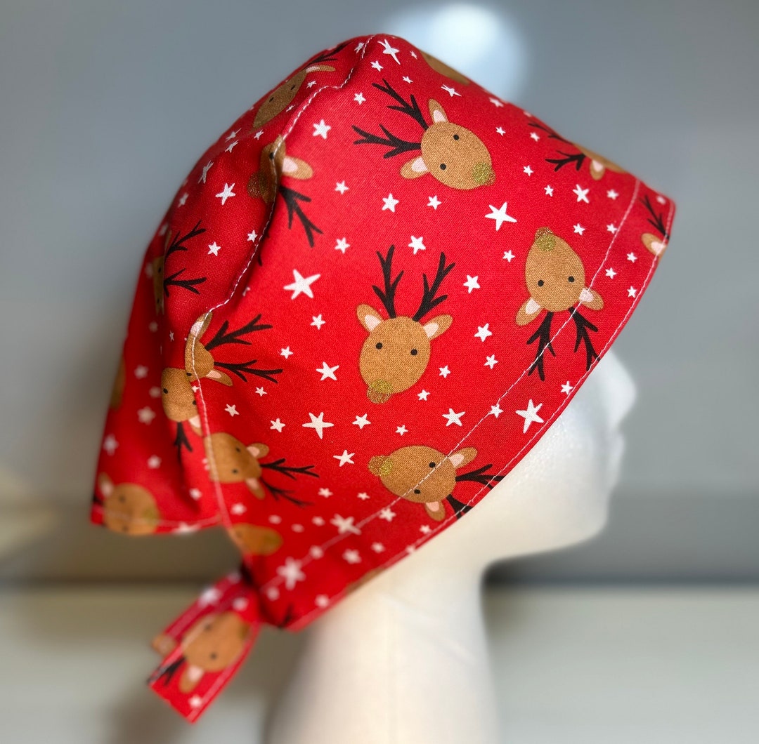 Christmas Surgical Cap Christmas Scrub Cap Christmas Etsy
