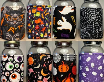 Mason Jar Insulated Cozie / Holder / Sleeve / Sourdough Starter Set / Mason Jar Holder / Coffe Tea Drink Cozie