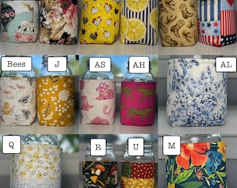 Mason Jar Insulated Cozie / Holder / Sleeve / Sourdough Starter Set / Mason Jar Holder / Coffe Tea Drink Cozie