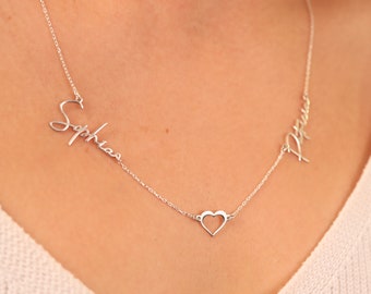 Two Name Necklace , Multiple Name Necklace, Love 2 names necklace, Dainty Name Necklace, Personalized Jewelry, Christmas Gift,