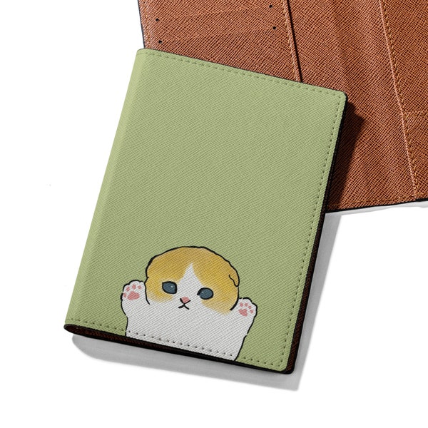 Cute Passport Holder for Kids for Women Passport Case Passport Cover Passport Wallet Cat Passport Holder Green Pink