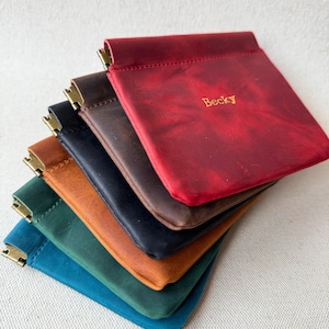 Porte-monnaie en cuir personnalisé Pochette edc personnalisée Cadeau garçons d'honneur Cadeau d'anniversaire personnalisé Petite pochette personnalisée Étui à bijoux de voyage