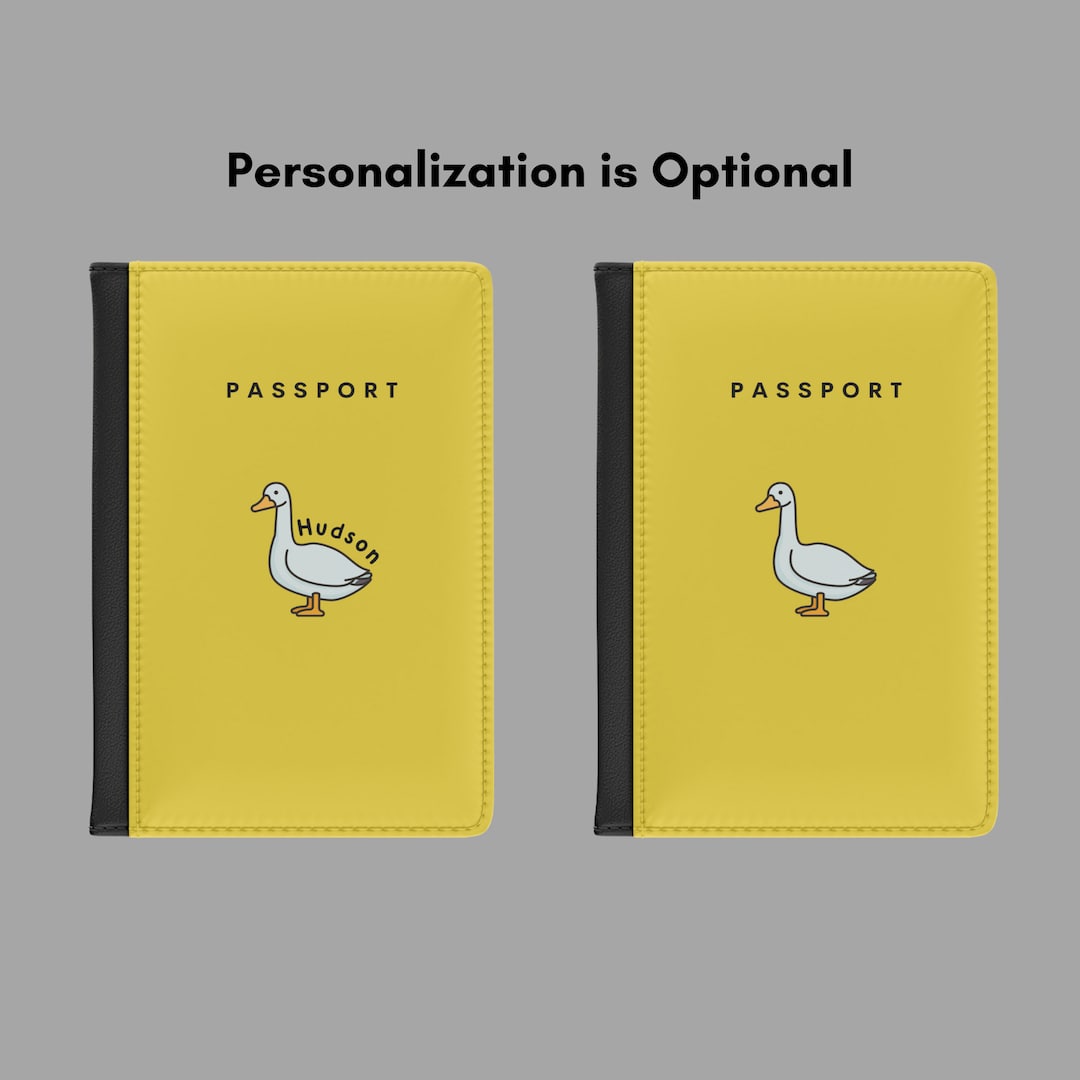 Custom Passport Holder Goose Passport Cover Personalized Etsy