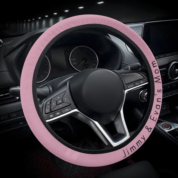 Custom Pink Steering Wheel Cover for Women Simple Modern Steering Wheel Cover Cute