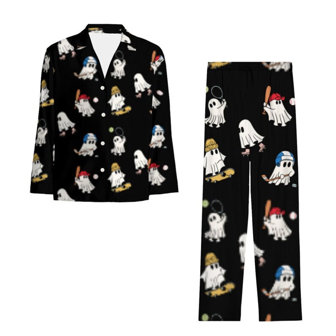 Halloween Pajama Set for Kids Cute Ghost Sports Pajama Set Halloween