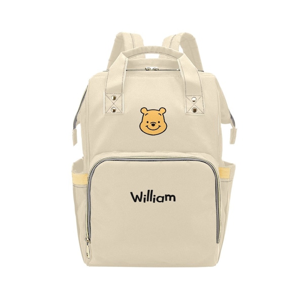 Custom Winnie the Pooh Diaper Bag Personalized Diaper Backpack New Born Baby Gift Baby Shower Gift