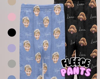 Custom Fleece Pajama Pants Family Pajama Pants Couple Winter Pajama Pants Personalized Sleepwear