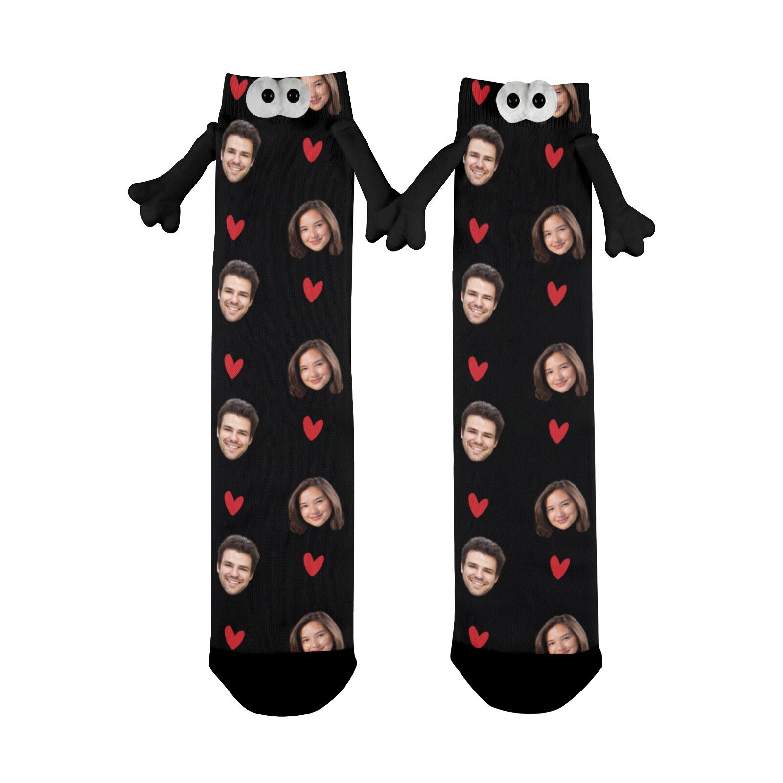 thumbnail image 2 of Holding Hands Socks,Personalized Couple Hand Holding Magnetic 2 of 13