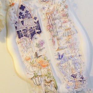Washitape fantasievogels |Bright as stars| Zomerpicknick regenboogglans PET-tape|100 cm lus|Scrapbooking|Journaling|