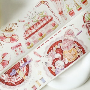 Liefdevol handwerk maken | Washi-tape met staartgroep|100 cm lus|Scrapbooken|Journaling|Bujo