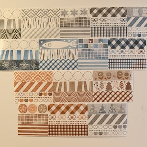 Miniwinter| Washi-tape van Lulu-pinguïn|lus van 90 cm|Journaling|Scarpbooking|Decortape|小企鹅造物社 小小冬日