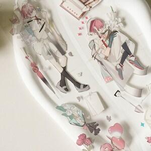 Leuke PET-washi-tape|Fantasieliefdesliedje|Witinktende PET-tape|Lens van 82 cm|Scrapbooking|Journaling||