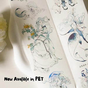 Washi tape sirène fille|Miss Mermaid | Boucle de 120 cm|Scrapbooking|Journaling|