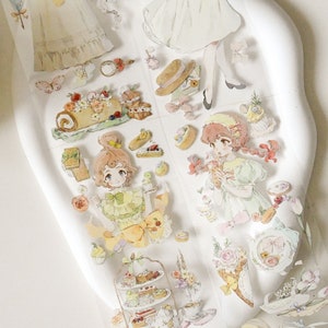 Dans le rêve d'Elsa|Ruban adhésif PET pour fille mignonne|Ruban PET encre blanche|boucle de 100 cm|Scrapbooking|Journalisme||