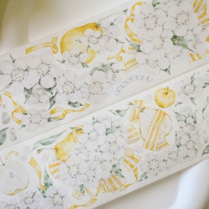 Washi-tape met bloemen en peren|Suikerpeer|Samples washitape|100 cm lus|Scrapbooking|Journaling||