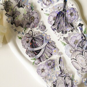 Nachtschichtglocken|Shattered-Shell-Effekt PET-Band|100cm Schleife|Journaling|Scrapbooking|Junk Journal|